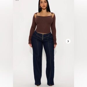 Dark Blue Jeans. Fashion nova size 9